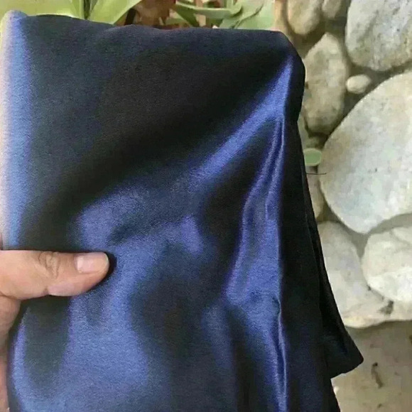 Vtg Retro 90s Silky Looking Fabric Polyester  Dark - Picture 2 of 3